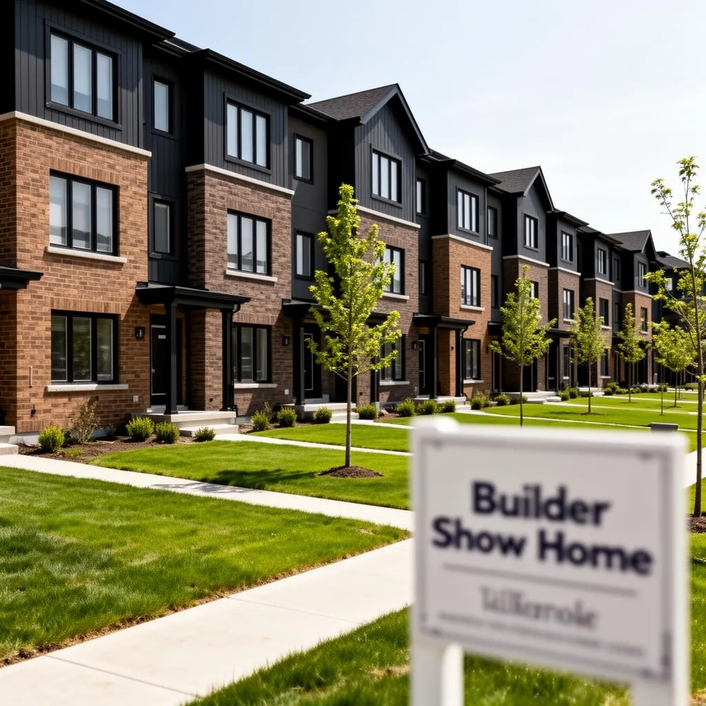 New-construction Ottawa townhomes with fresh landscaping